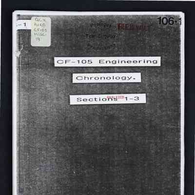 CF-105 engineering chronology: section 1-3
