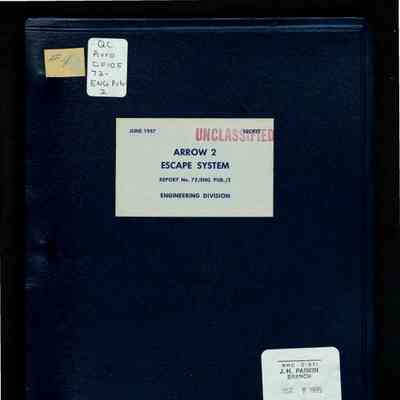 Arrow 2 escape system, Report No. 72/ENG. Pub./2
