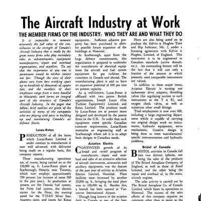 The Aircraft industry at work