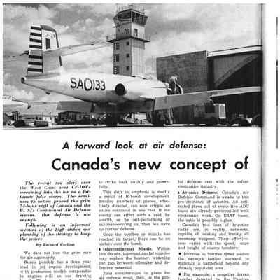 A Forward Look at air defense: Canada's new concept of Continental Air Power
