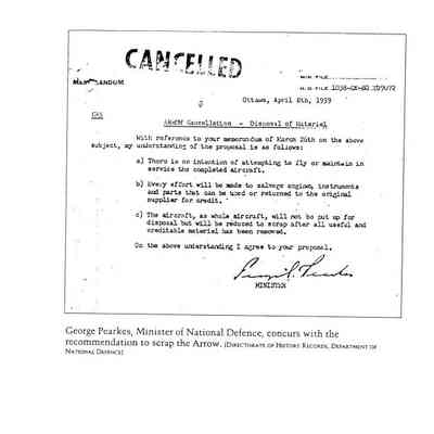 Memo - Arrow Cancellation - Disposal of Materiel