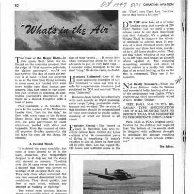 What's in the air - Oct 1949