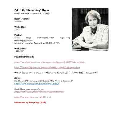 Edith Kathleen 'Kay' Shaw