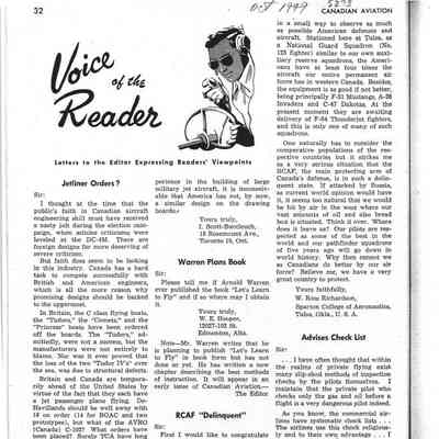 Voice of the Reader - Oct 1949
