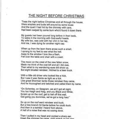 The night before Christmas