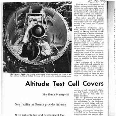 Altitude Test Cell Covers Full Air Breathing Range