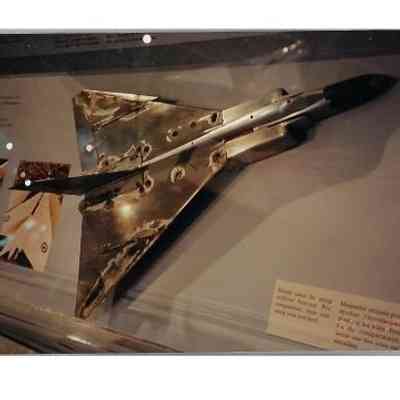 Canada Air and Space Museum Ottawa - Arrow Exhibit Model for wing airflow testing, notice only one wing is notched
