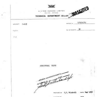 C-105 Structural tests Report No. 7/0500/10