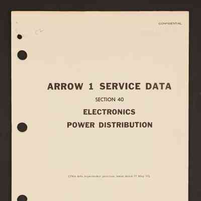 Arrow 1 service data. Section 40: Electronics: power distribution
