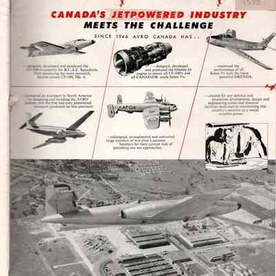 Advertisement found on the inside back cover by A.V. Roe Canada Limited- Gas Turbine Division hi-lighting the power and performancenof their Orenda jet engine.
