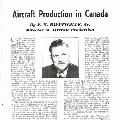 Aircraft Production in Canada