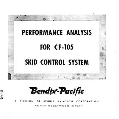 Preformance analysis for CF-105 Skid Control System