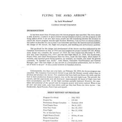 Flying the Avro Arrow