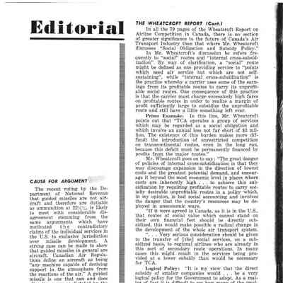 Editorial (Aircraft) - Aug 1958