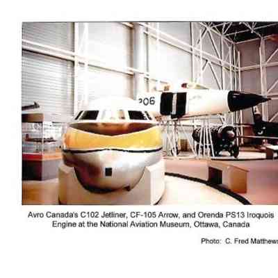 Canada Air and Space Museum Ottawa - Arrow Exhibit Image of Jetliner and 206