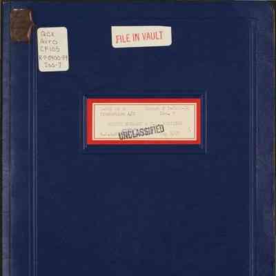 C-105 MK 2 production A/C: weight summary and C.G. position, May 1/57 Report No. 7-0400-34 Issue 7