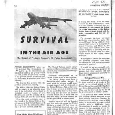 Survival in the Air Age