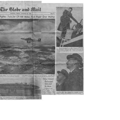 First Modern Fighter, Twin-Jet CF-100 Makes First Flight Over Malton
