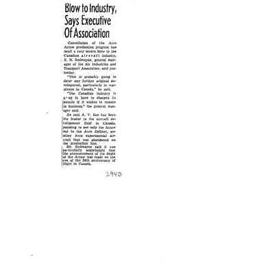 Blow to Industry, says executive of association