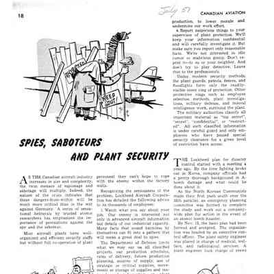 Spies, Saboteus and Plant Security