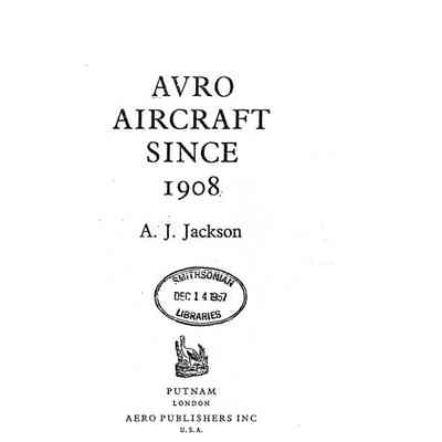 Avro Aircraft since 1908 - extract