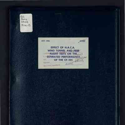 Effect of NACA wind tunnel and free flight tests on the estimated performance of the CF-105