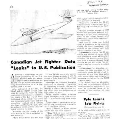 Canadian Jet Flighter Data "Leaks" to U.S. Publication