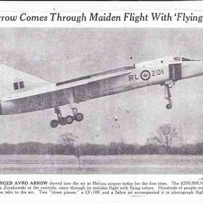 Avro Arrow comes through maiden flight with 'Flying Colors'