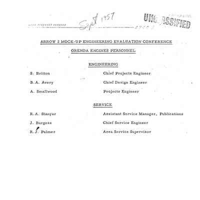 Arrow 2 mockup engineering evaluation