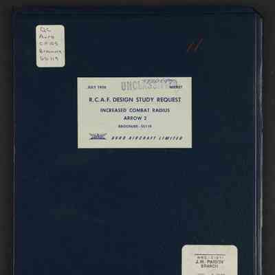 RCAF engineering study request on Arrow 2: increased combat radius