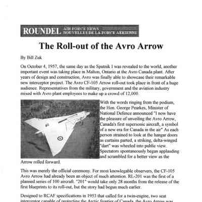 The Roll-Out of the Avro Arrow
