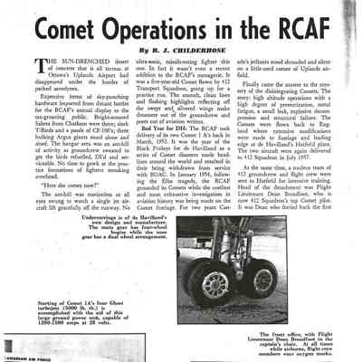 Comet Operations in the RCAF