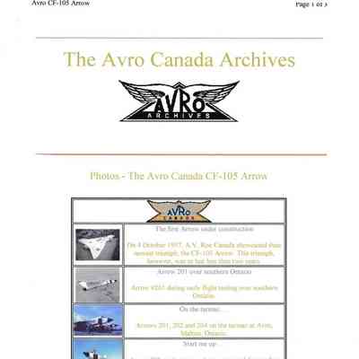 Photos - The Avro Canada CF-105 Arrow