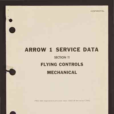 Arrow 1 service data. Section 11: Flying controls: mechanical