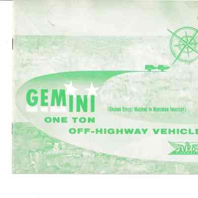 Gemini - One Ton Off Highway Vehicle - Avro Aircraft Ltd