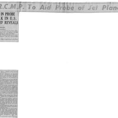 Call RCMP to aid probe of jet plane leak