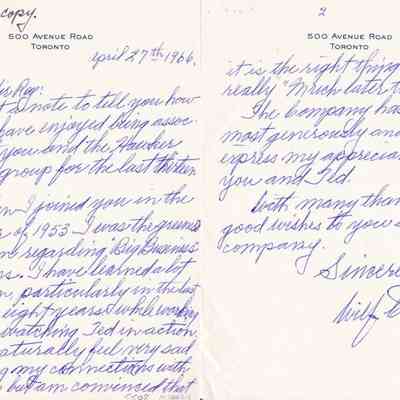 Personal letter from W.A.Curtis to Sir Roy Dobson.