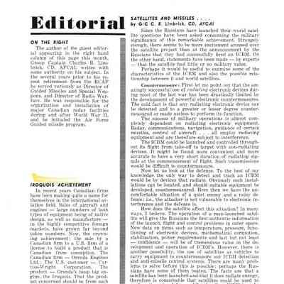 Editorial (Aircraft) - Oct 1957