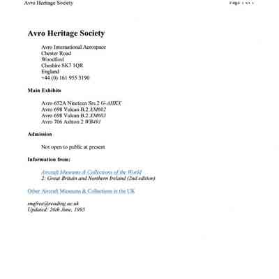 Avro Heritage Society