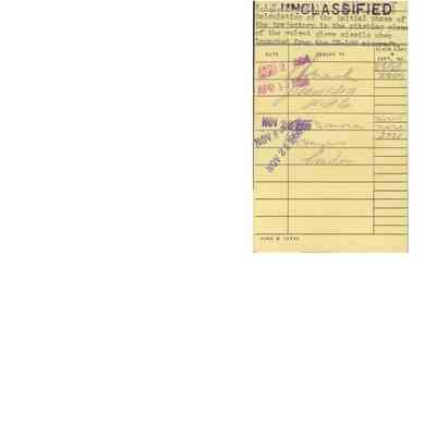 Avro Library Card card - Calculations of the Pitching Trajectory of the Velvet Glove Missile from underwing of CF-100