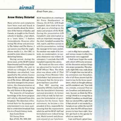 Arrow letters to editor
