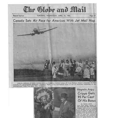 Canada Sets Air Pace with Jet Mail Hop