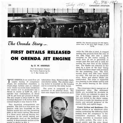 The Orenda Story - First Details Released on Orenda Jet Engine