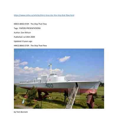 HMCS Bras D'Or - the ship that flew