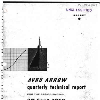 Avro Arrow Quarterly Technical Report for the period ending 30 Sept 1958