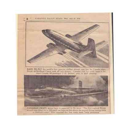 Britain Wins Jet-Liner Race, Bests Canada by Few Days