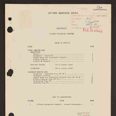 CF-105 service data. Section 52: Electronics: R-theta navigation computer