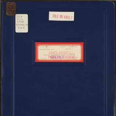 C-105 MK 2 production A/C: weight summary and C.G. position, Feb. 1/57 Report No. 7-0400-34 Issue 4