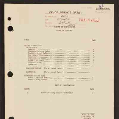 CF-105 service data. Section 49: Radome de-icing system