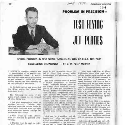 Test Flying jet planes